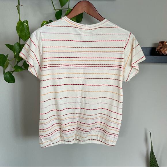 Anthropologie Dolan Striped Asymmetrical Tee - Picture 5 of 5